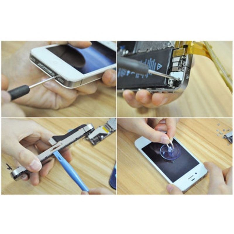 Kit riparazione cellulare smontaggio schermo scocca ventosa cacciaviti plettri