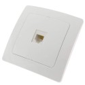 2x Presa muro RJ11 telefono linea plastica bianco casa connettore clip fisso