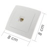 2x Presa muro RJ11 telefono linea plastica bianco casa connettore clip fisso