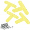 6x Staffe fai da te mensole acciaio fissaggio viti incluse legno 110 x 18 mm