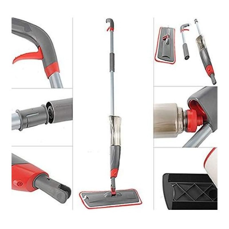 Scopa Spray Mop set lava pavimenti con panno lavabile in microfibra e vaschetta per detergente