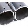 Scarico doppio terminale Codino Inox cromato sportivo tuning marmitta OVALE