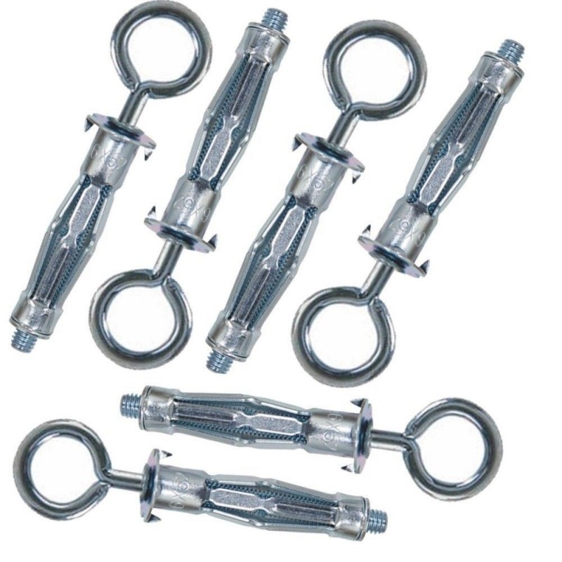 10 Viti Ad Occhio M5 Con Tasselli - Per Pareti Sottili, Lamiera, Camper - Foto 8