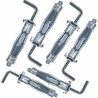 4x Tasselli stop professional acciaio cartongesso M6 55 mm occhiello fissaggio