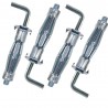 4x Tasselli stop professional acciaio cartongesso M5 52 mm gancio L fissaggio