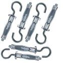 4x Tasselli stop professional acciaio cartongesso M6 52 mm gancio L fissaggio 4x Tasselli stop professional acciaio cartongesso M6 52 mm gancio L fissaggio