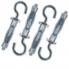 6x Tasselli stop professional acciaio cartongesso M5 37 mm gancio C fissaggio