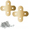 6x Staffe croce fai da te acciaio fissaggio viti incluse legno 100 x 20 mm
