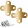 6x Staffe croce fai da te acciaio fissaggio viti incluse legno 60 x 18 mm