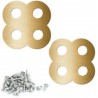 12x Staffe croce fai da te acciaio fissaggio viti incluse legno 40 x 16 mm