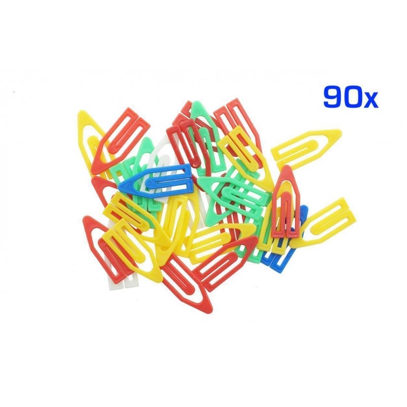 DOBO 90x graffette plastica attaché fermagli colorati cancelleria u