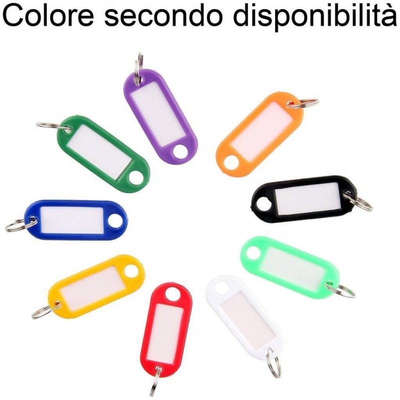 12 pezzi di qualità superiore e creativedurable Etichette in plastica multicolori per chiavi identificative e bagagli 