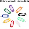 12 Portachiavi etichetta identificativa plastica colorati anelli nome chiavi