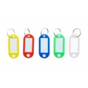 12 Portachiavi etichetta identificativa plastica colorati anelli nome chiavi