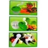 Tritatutto 4 lame 3 velocità affetta verdure frutta cucina manuale taglia