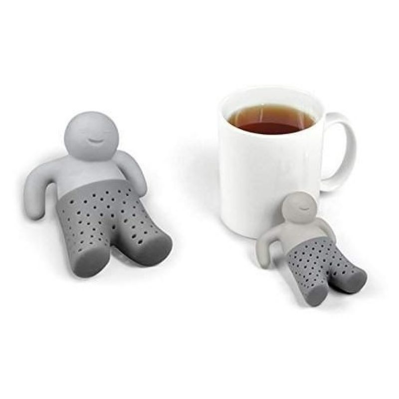 Mr. Tea infusore filtro colino te the in silicone alimentare e inodore per tisane a forma di omino a bagno nella tazza