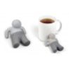 Mr. Tea infusore filtro colino te the in silicone alimentare e inodore per tisane a forma di omino a bagno nella tazza