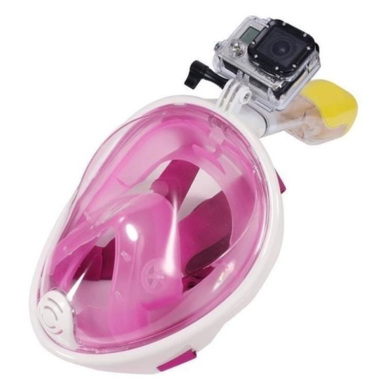 Maschera subacquea integrale snorkeling montatura action cam SUB immersione mare 