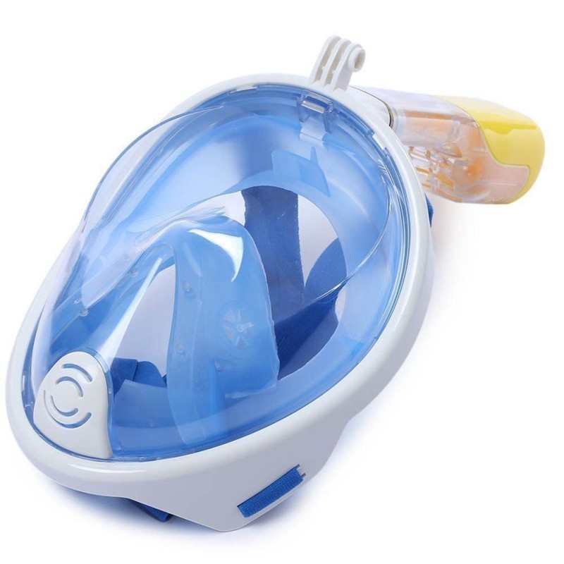 Maschera subacquea integrale snorkeling montatura action cam SUB immersione mare 