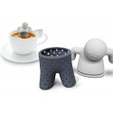 Mr. Tea infusore filtro colino te the in silicone alimentare e inodore per tisane a forma di omino a bagno nella tazza