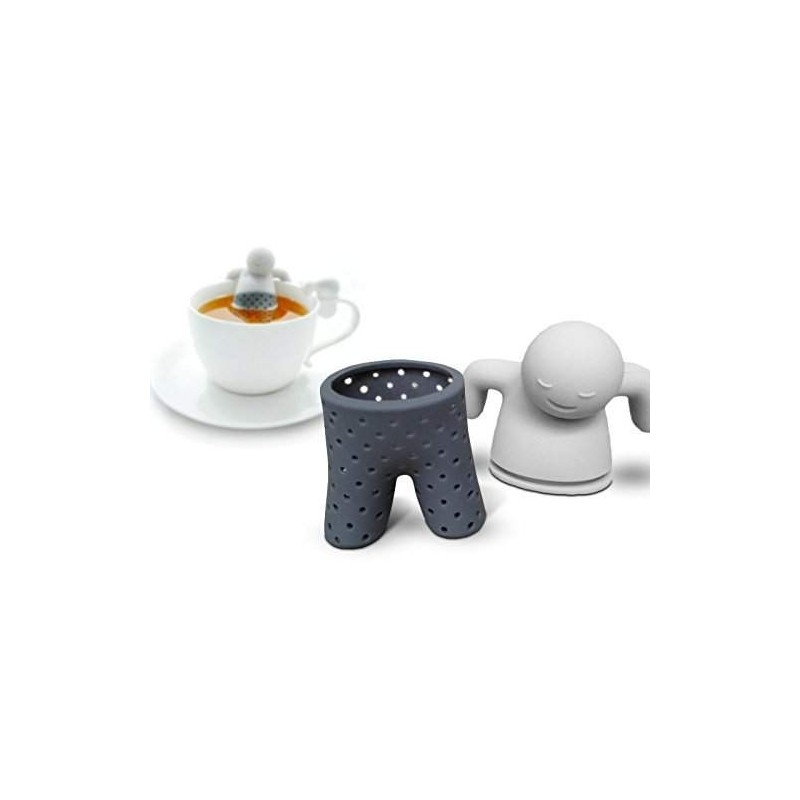 Winkee - Cute Animal - Colino da tè per tè sfuso, infusore da tè divertente, colino da tè per tazza, colino per spezie, silicone, statuetta di animali (delfino