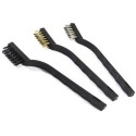Kit 3 spazzole grandi ferro spazzolini metallo ferro ottone rimozione ruggine