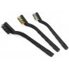 Kit 3 spazzole grandi ferro spazzolini metallo ferro ottone rimozione ruggine