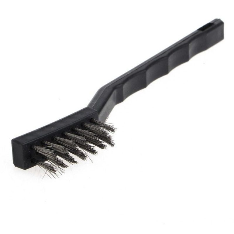 Kit 3 spazzole grandi ferro spazzolini metallo ferro ottone rimozione ruggine