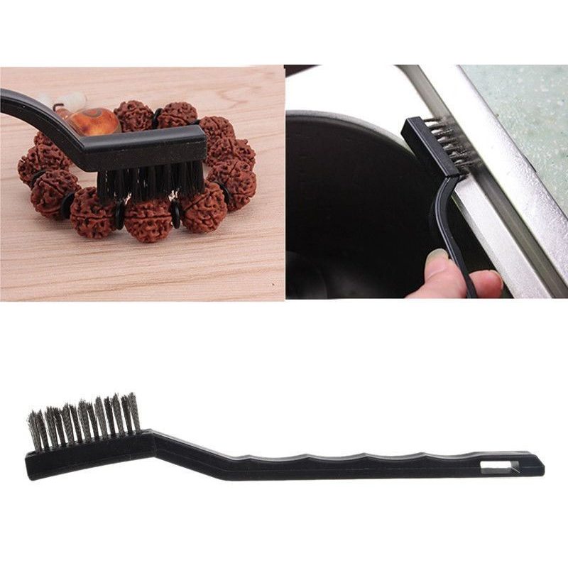 Kit 3 spazzole grandi ferro spazzolini metallo ferro ottone rimozione ruggine