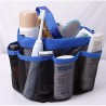 Borsa organizer da bagno 8 tasche da viaggio multitasche shower caddy con rete traspirante.