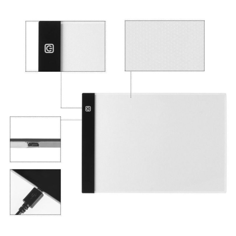 Tavola luminosa da disegno ricalco foglio A4 pad luminoso lavagna cavo USB LED