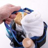 Borsa organizer da bagno 8 tasche da viaggio multitasche shower caddy con rete traspirante.