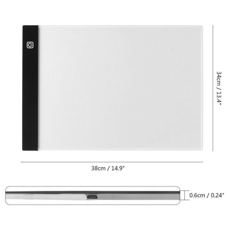 Tavola luminosa da disegno ricalco foglio A4 pad luminoso lavagna cavo USB LED
