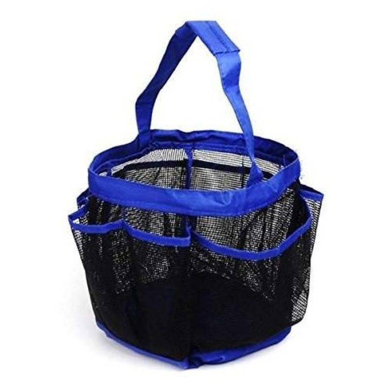 Borsa organizer da bagno 8 tasche da viaggio multitasche shower caddy con rete traspirante.