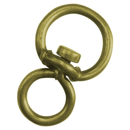 2x Givolari Abruzzo colore ottone acciaio anelli rotanti ganci 9cm anello gancio