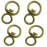 2x Givolari Abruzzo colore ottone acciaio anelli rotanti ganci 9cm anello gancio