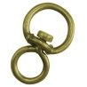 2x Givolari Abruzzo colore ottone acciaio anelli rotanti ganci 9cm anello gancio