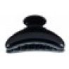 3x Mollettone capelli hair style nero lucido plastica molla 8 denti pinzettone