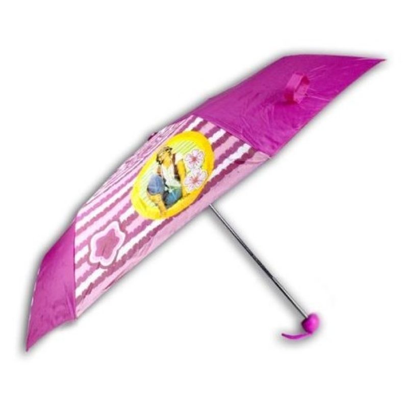 Ombrello piccolo bambina rosa nero mondo di patty pioggia custodia laccio bimba