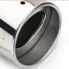 Scarico ovale singolo marmitta terminale auto codino cromato tuning acciaio