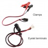 Caricabatterie caricatore mantenitore auto moto morsetti batteria 8 fasi cavetti