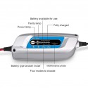Caricabatterie caricatore mantenitore auto moto morsetti batteria 8 fasi cavetti