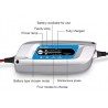 Caricabatterie caricatore mantenitore auto moto morsetti batteria 8 fasi cavetti