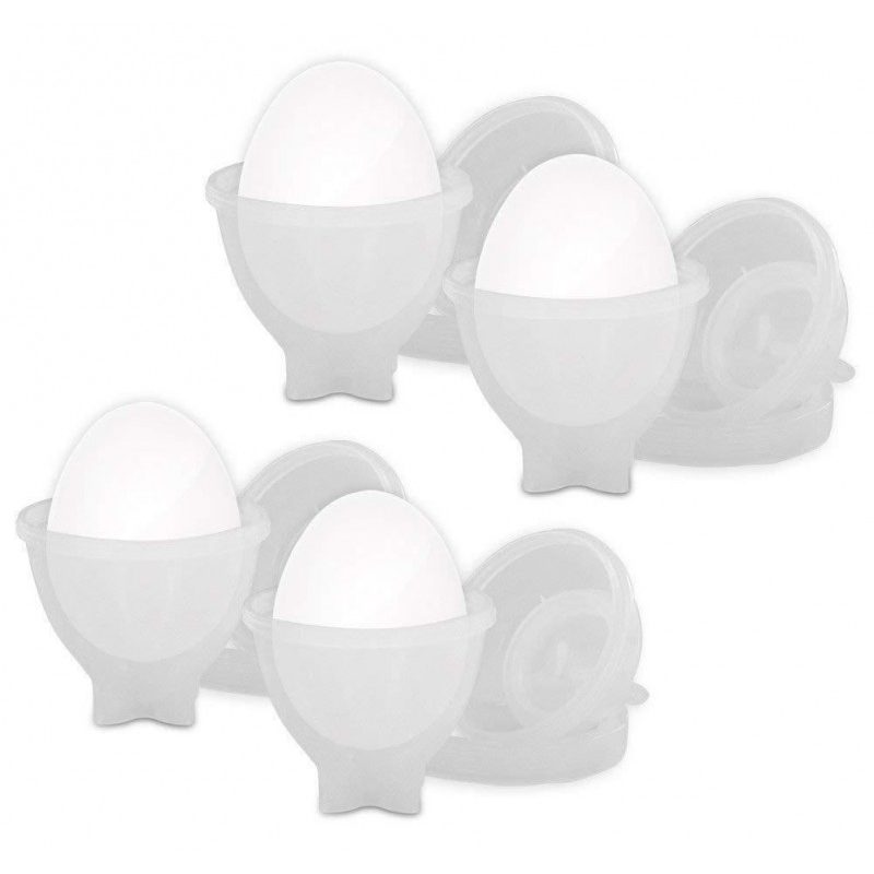 6x stampi uova sode silicone coperchio contenitori bollite cucina no guscio