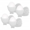 6x stampi uova sode silicone coperchio contenitori bollite cucina no guscio