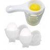 6x stampi uova sode silicone coperchio contenitori bollite cucina no guscio