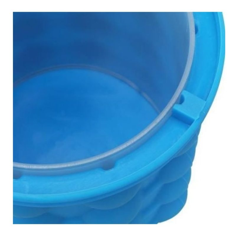 Contenitore ghiaccio raffredda bottiglia lattina bevande secchio silicone blu
