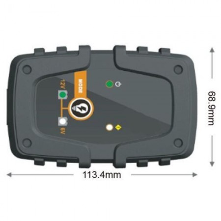Caricabatterie caricatore mantenitore auto moto morsetti batteria 8 fasi cavetti