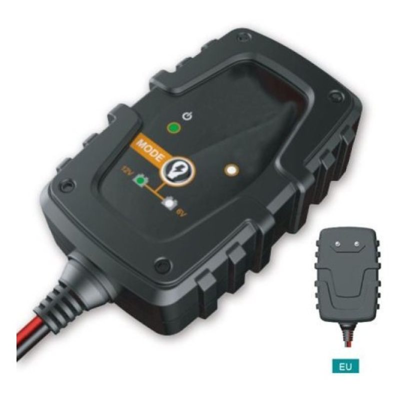 Caricabatterie caricatore mantenitore auto moto morsetti batteria 8 fasi cavetti
