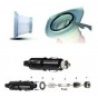 Aspirapolvere BLU compressore auto pulizia liquidi 120W led pressione gomme 
